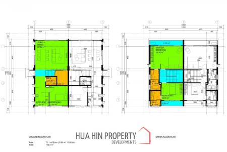 142 sqm modern 3 bedroom Twin House in Thap Tai Hua Hin