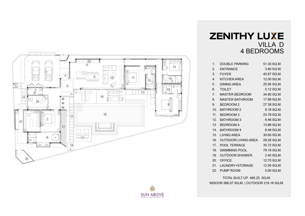 4 Bed 5 Bath 485.25 SQ.M. Zenithy Luxe