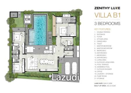 3 Bed 4 Bath 403.45 SQ.M. Zenithy Luxe