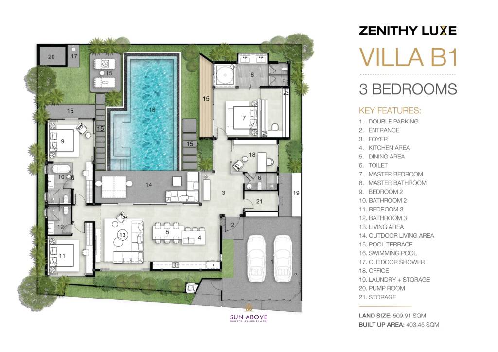 3 Bed 4 Bath 403.45 SQ.M. Zenithy Luxe