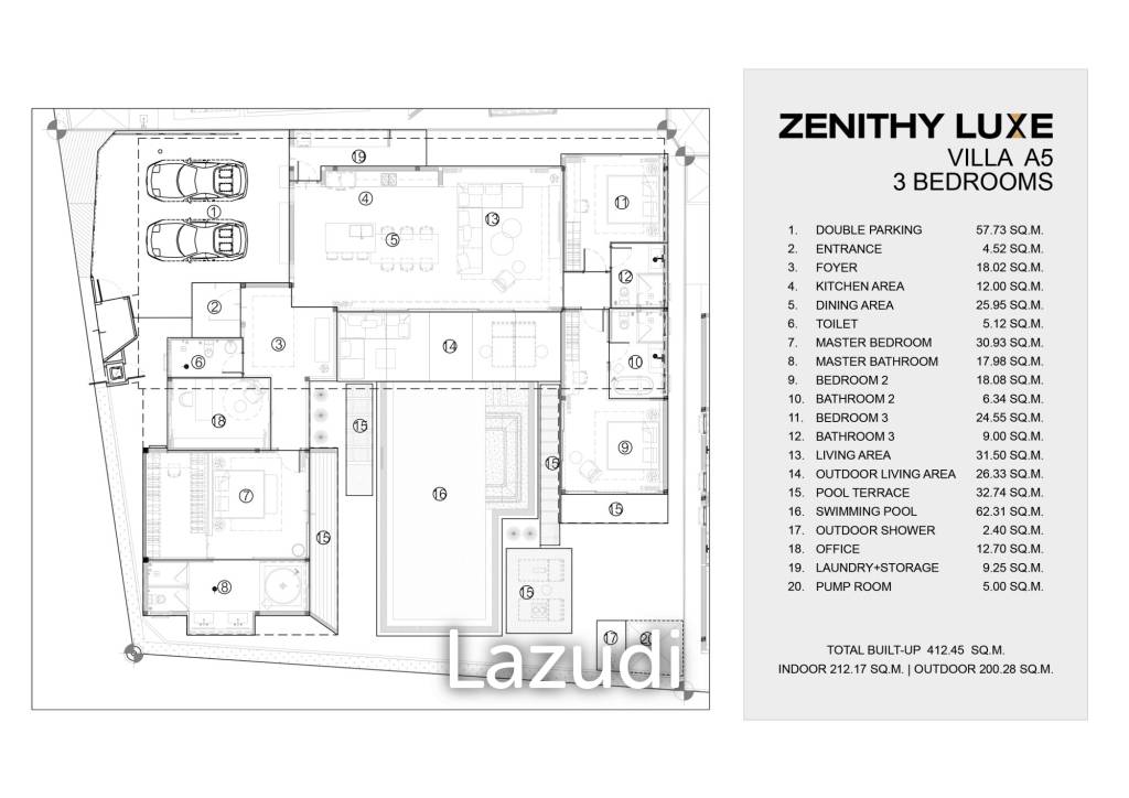 3 Bed 4 Bath 412.45 SQ.M. Zenithy Luxe