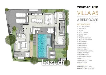 3 Bed 4 Bath 412.45 SQ.M. Zenithy Luxe