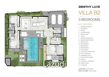 3 Bed 4 Bath 405.45 SQ.M. Zenithy Luxe