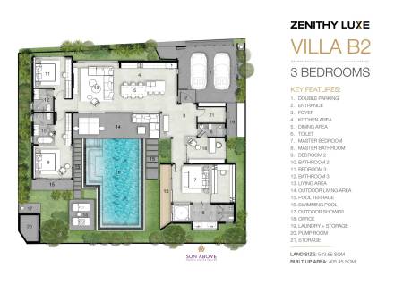 3 Bed 4 Bath 405.45 SQ.M. Zenithy Luxe