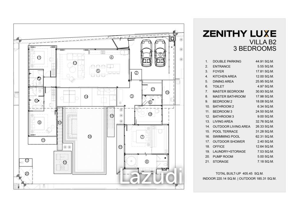 3 Bed 4 Bath 405.45 SQ.M. Zenithy Luxe