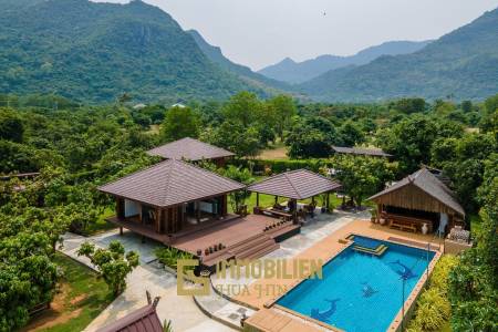 Mountain View Private Villa and Resort For Sale in Samroiyod Near Beach