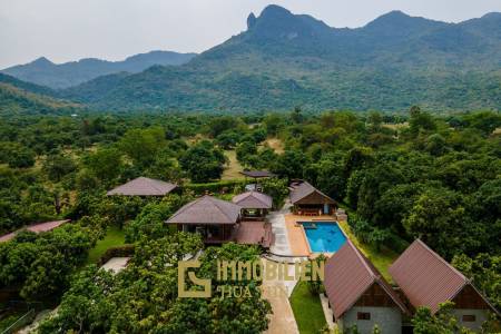 Mountain View Private Villa and Resort For Sale in Samroiyod Near Beach