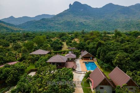 Mountain View Private Villa and Resort For Sale in Samroiyod Near Beach