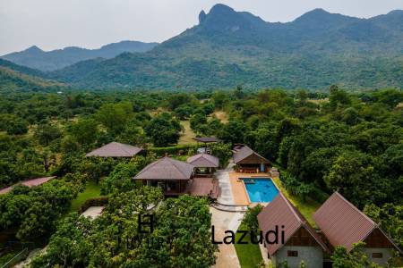 Mountain View Private Villa and Resort For Sale in Samroiyod Near Beach