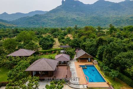 Mountain View Private Villa and Resort For Sale in Samroiyod Near Beach