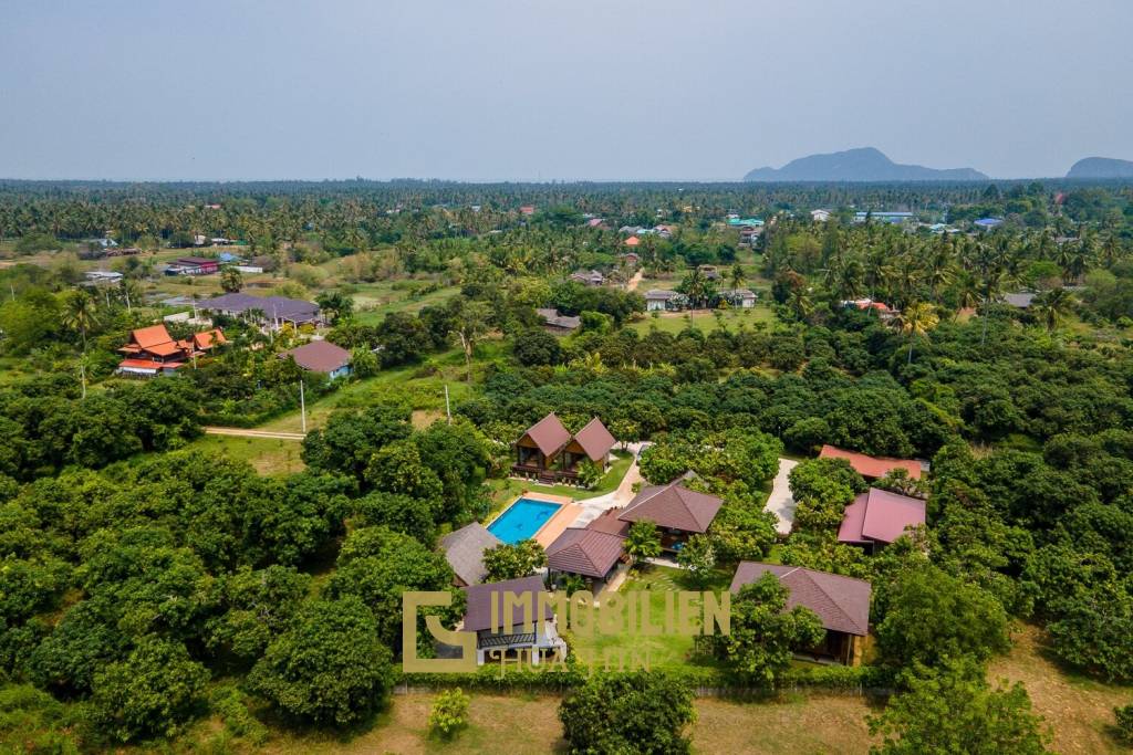 Mountain View Private Villa and Resort For Sale in Samroiyod Near Beach