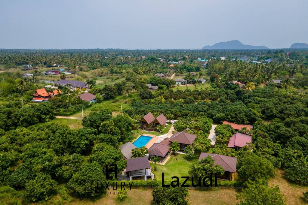 Mountain View Private Villa and Resort For Sale in Samroiyod Near Beach