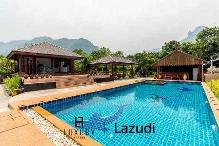 Private Villa mit Bergblick in der Nähe des Strandes mit angeschlossenem Resort in Sam Roi Yot