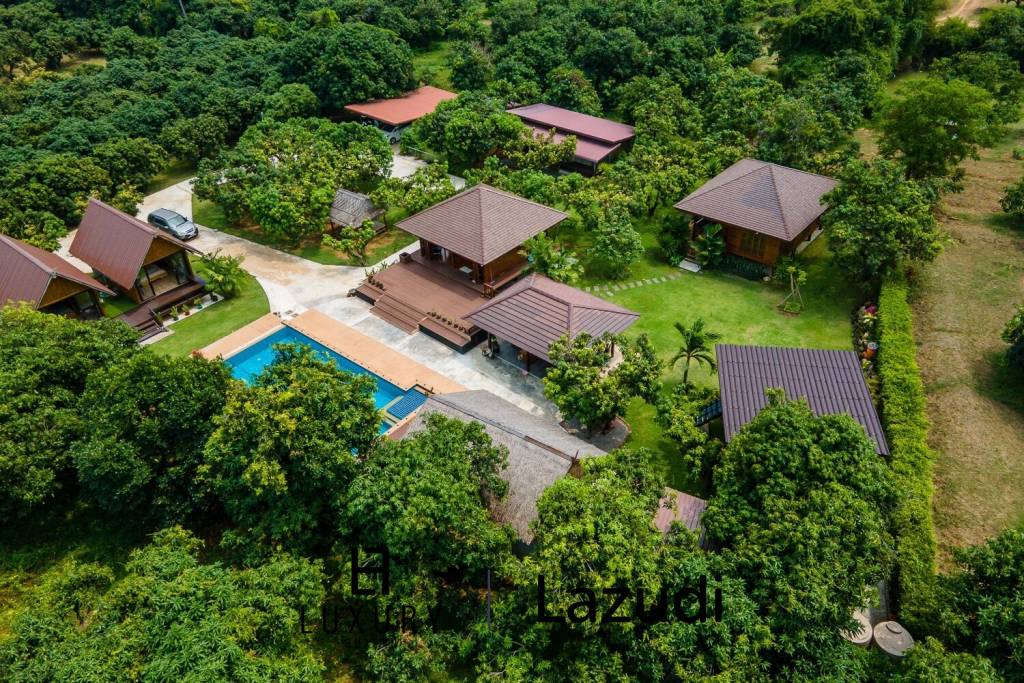 Mountain View Private Villa and Resort For Sale in Samroiyod Near Beach