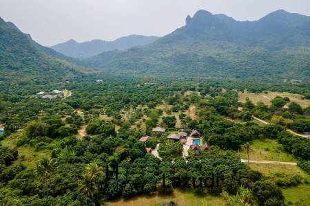 Mountain View Private Villa and Resort For Sale in Samroiyod Near Beach