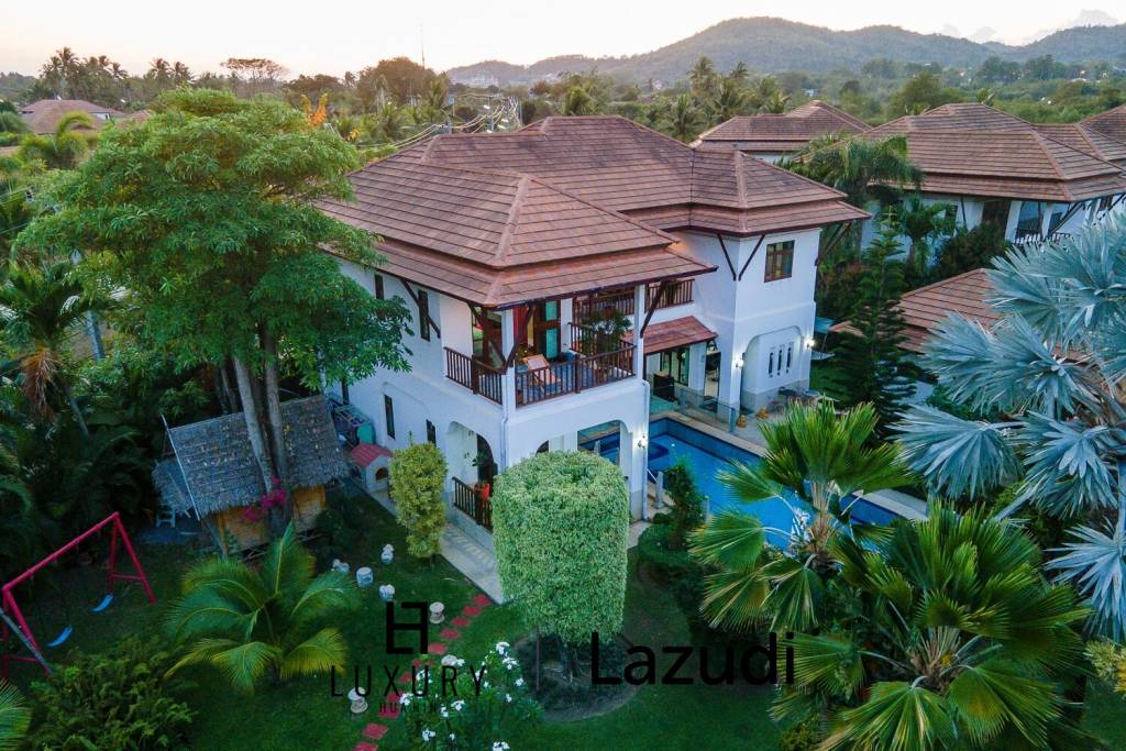 Zweistöckige Villa in der Nähe des Sainoi Beach auf einem großen Grundstück