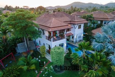 Two Story Private Villa Near Sainoi Beach For Sale on Large Land Plot