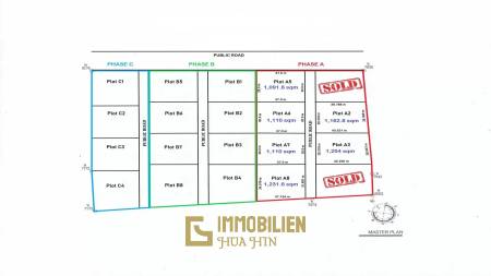 Beautiful plots of building land for sale in Pranburi, Khao Tao