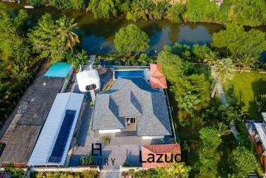 Riverside 4 Bed Modern Private Pool Villa For Sale in Pranburi