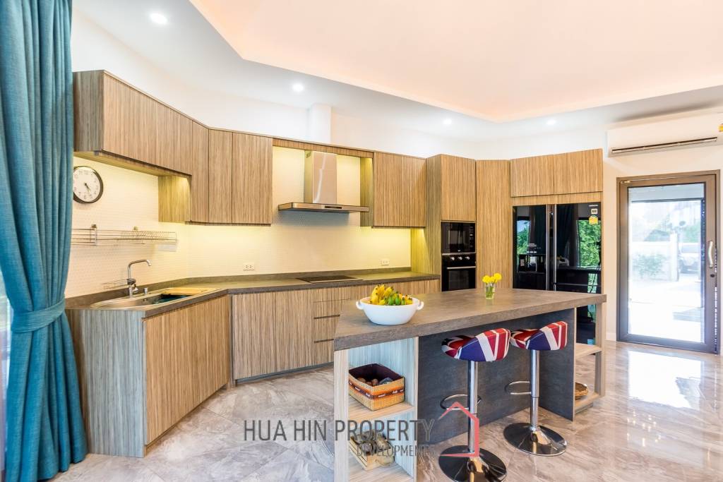 Riverside 4 Bed Modern Private Pool Villa For Sale in Pranburi