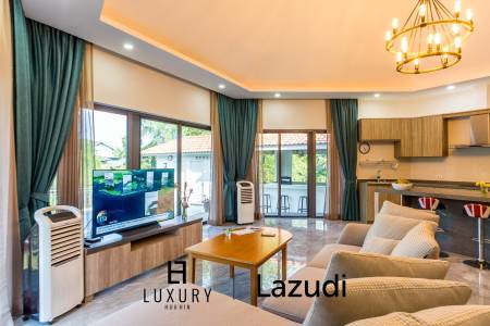 Riverside / Pranburi: Moderne 4 Schlafzimmer Pool Villa