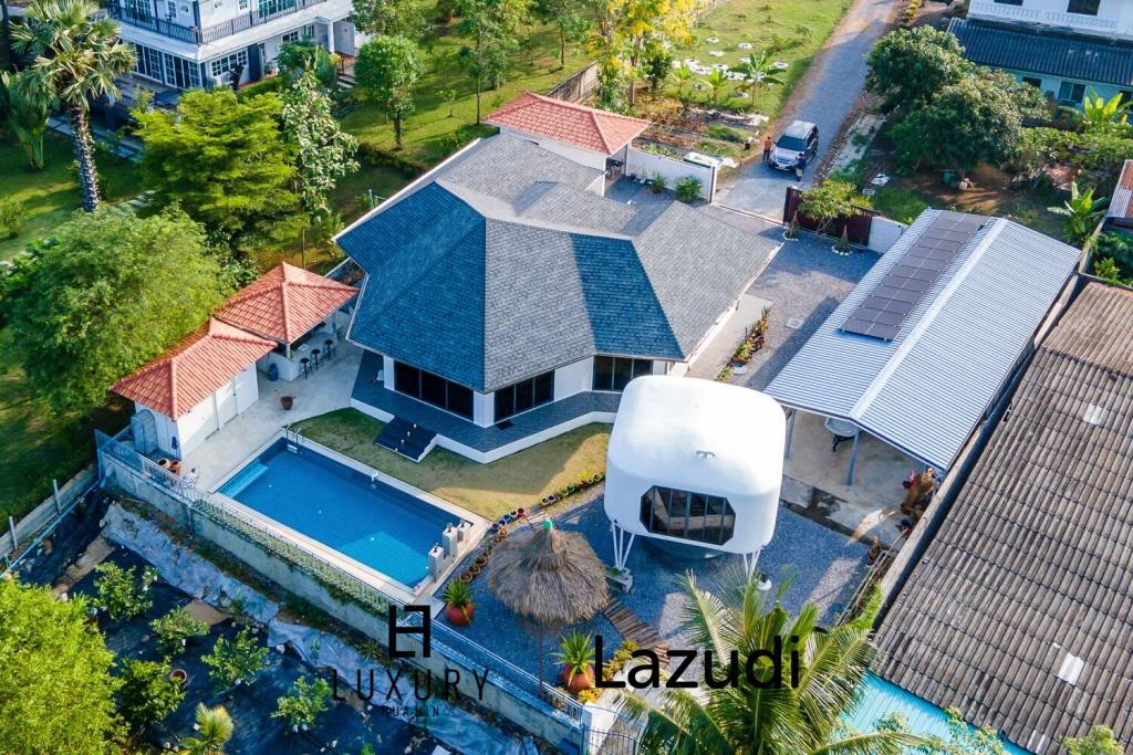 Riverside 4 Bed Modern Private Pool Villa For Sale in Pranburi