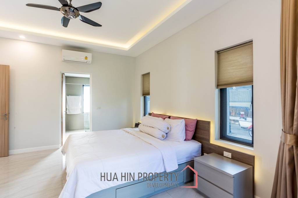 Riverside 4 Bed Modern Private Pool Villa For Sale in Pranburi