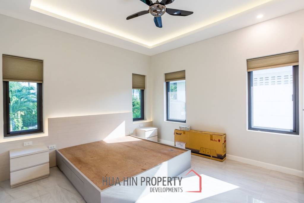Riverside 4 Bed Modern Private Pool Villa For Sale in Pranburi