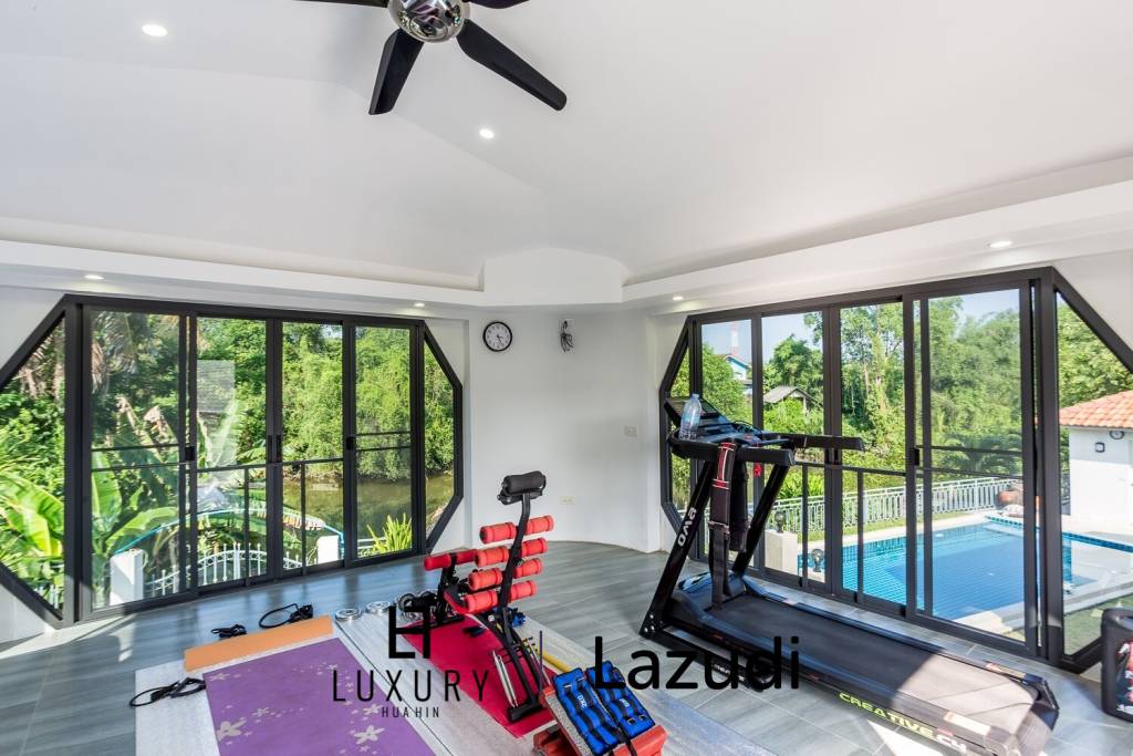 Riverside 4 Bed Modern Private Pool Villa For Sale in Pranburi