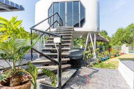 Riverside 4 Bed Modern Private Pool Villa For Sale in Pranburi