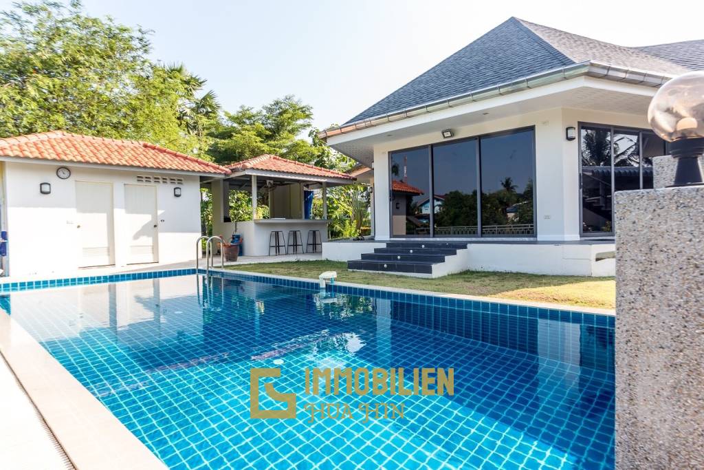 Riverside 4 Bed Modern Private Pool Villa For Sale in Pranburi