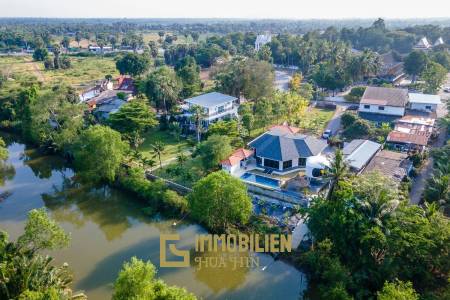 Riverside 4 Bed Modern Private Pool Villa For Sale in Pranburi