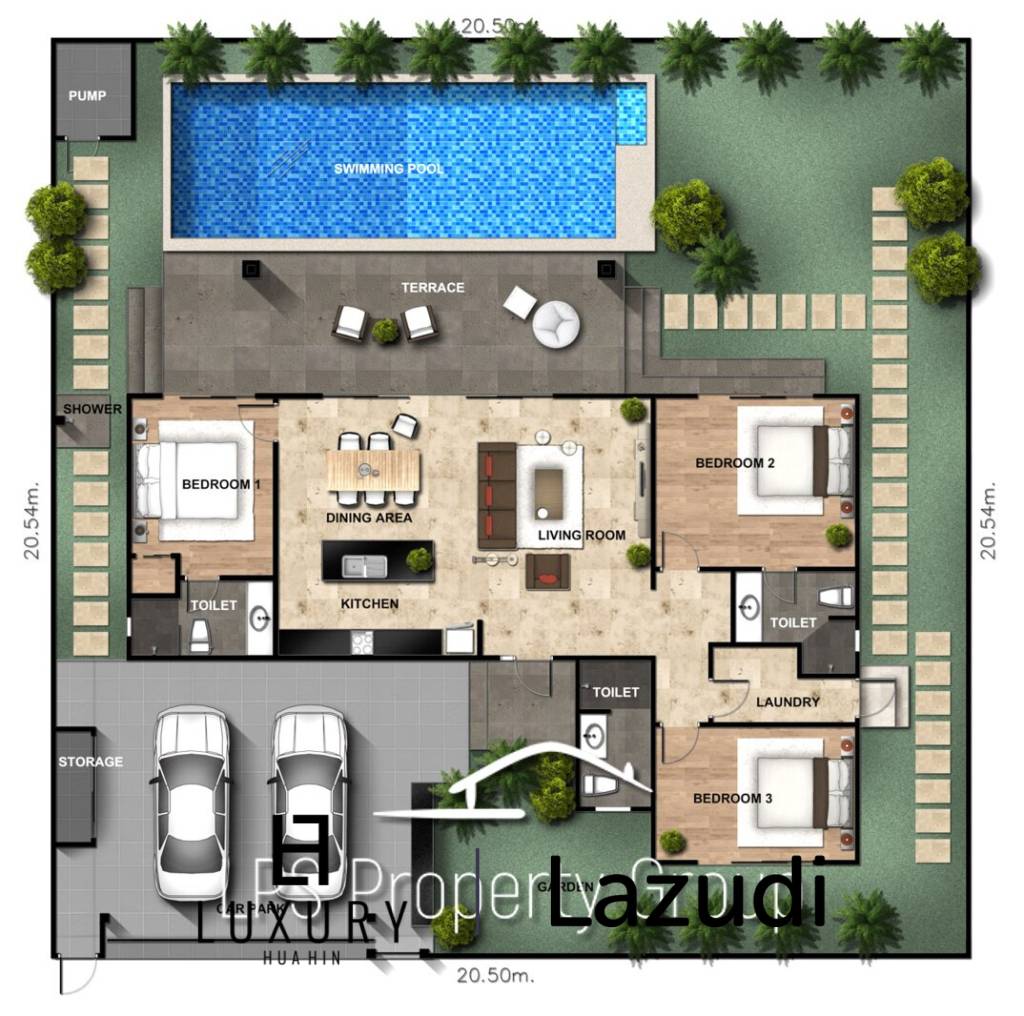 Eeden Village - Elegant 3 Bedroom Pool Villa - New Development