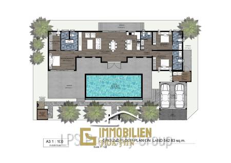 Neues Bauprojekt - modernes Design im Bali-Stil