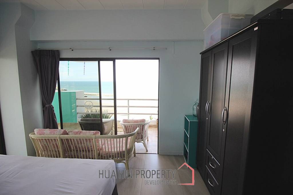 Absolute Beachfront 2 Bed Condo For Sale in Khao Takiap