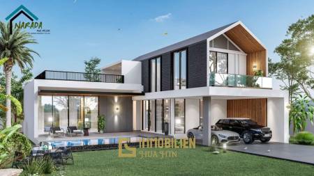 Narada Modern Pool Villas: / Paknampran: Neue moderne 3 Schlafzimmer Pool Villa in Strandnähe