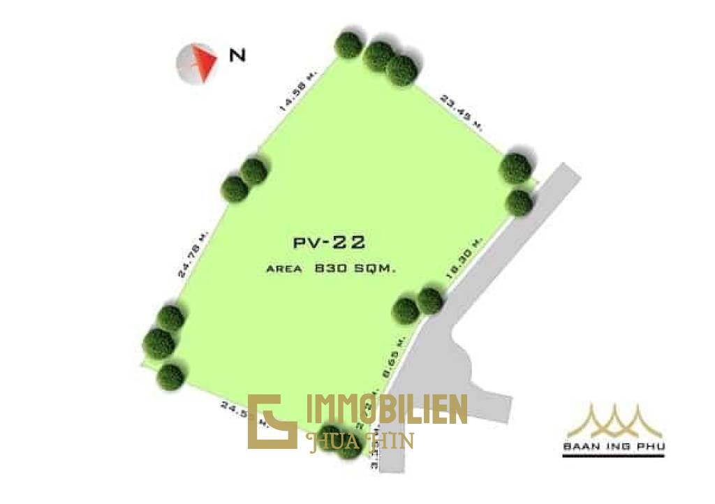 Baan Ing Phu: Schönes Grundstück 830 qm