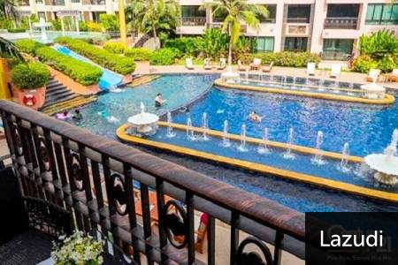 1 Bed Condo with Pool View in Town