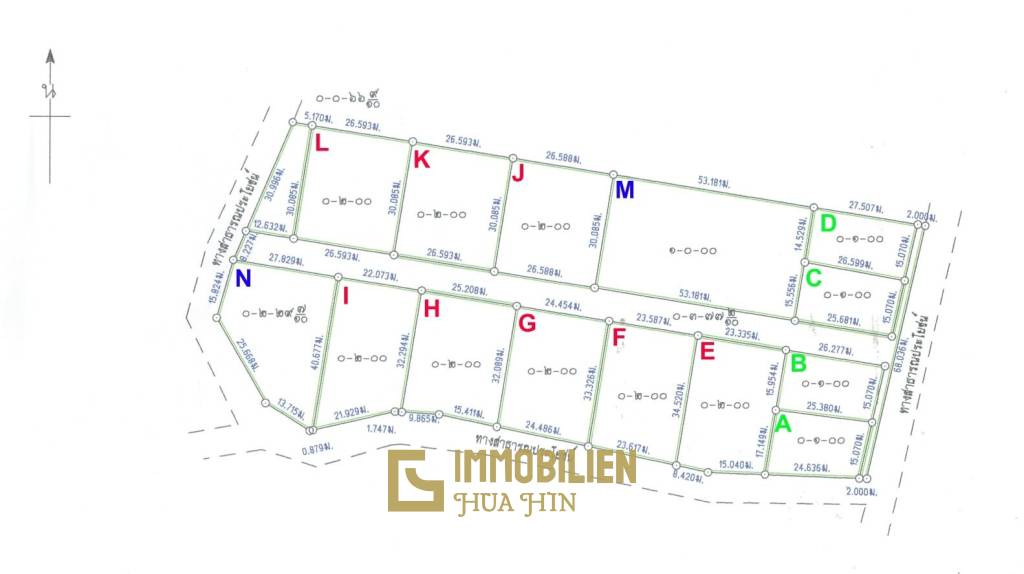 7 Rai (1,092 Sqm) Grundstück 3 km vom Strand entfernt mit vollständigem Landtitel (Chanote)