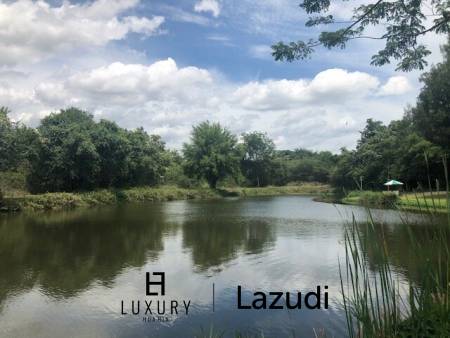 Beautiful Lakefront 1 Rai Plot of Land On Fishing Lake, Ideal For 1 or 2 Homes