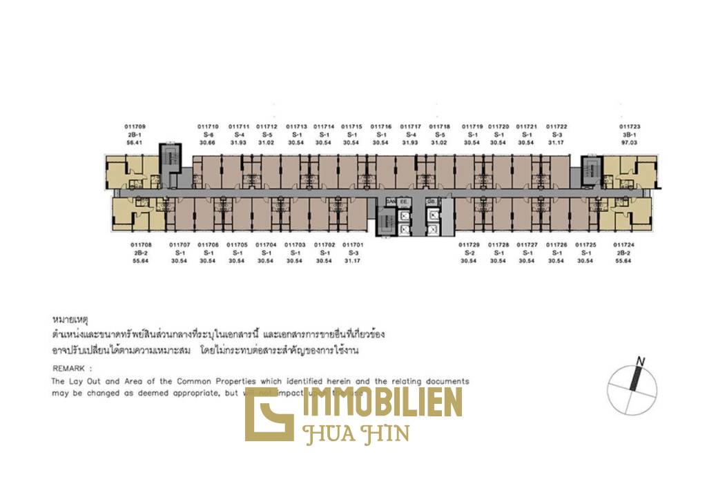Baan Kiang Fah:  Studio-Eigentumswohnung mit Meerblick