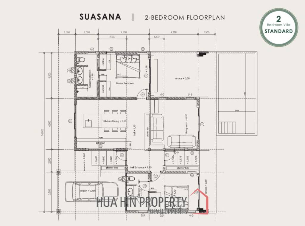 2 Bed 2 Bath 180 SQ.M BelVida Estate Villa Suasana