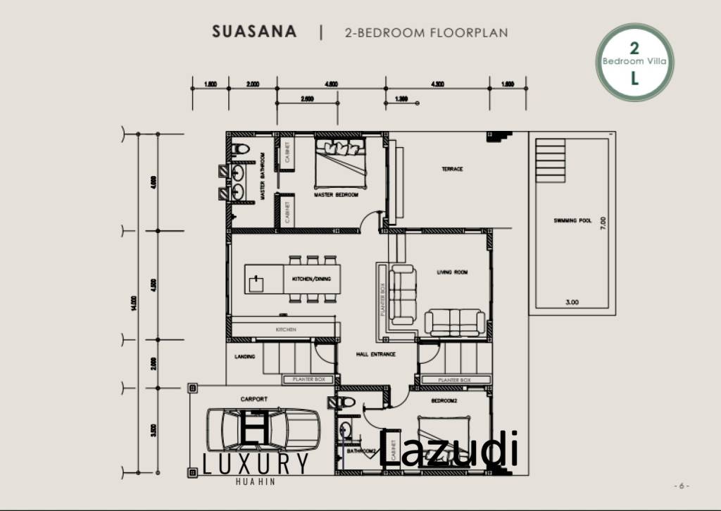 2 Bed 2 Bath 180 SQ.M BelVida Estate Villa Suasana