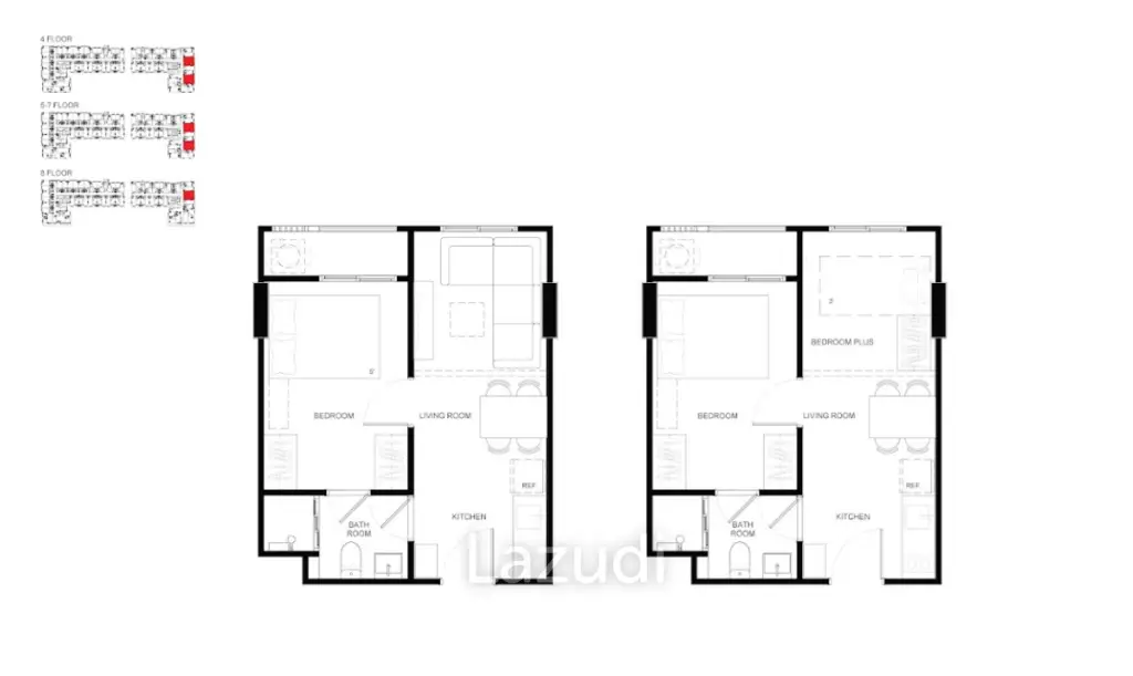 1 Bed 1 Bath 32.21 SQ.M. QUINTARA MHy’ ZEN