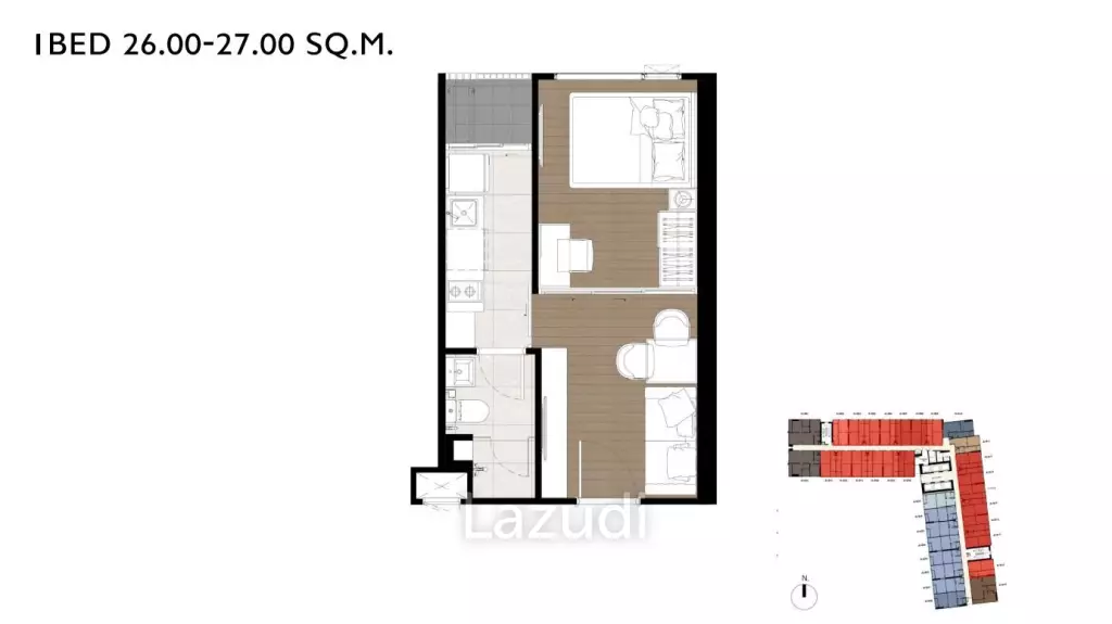 1 Bed 1 Bath 30 SQ.M The Privacy Jatujak