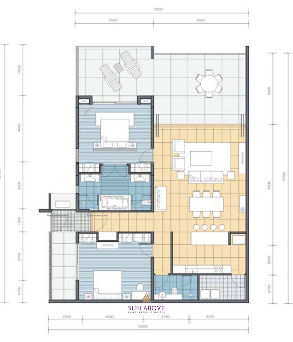 2 Bed 2 Bath 219 SQ.M The Heights B Unit