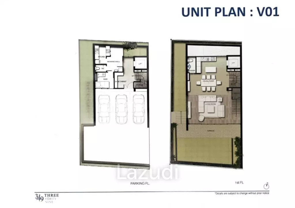 3 Bed 5 Bath 380 SQ.M.Townhouse with Pool 349 Residence