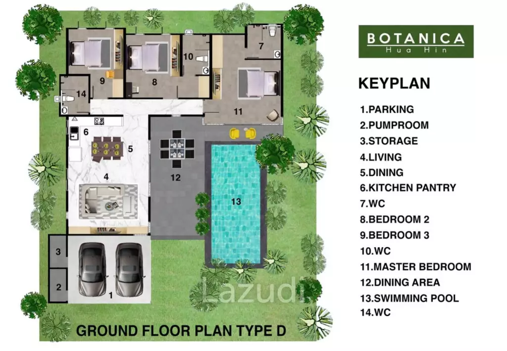 Modern Pool Villa - 10 min Drive to Hua Hin - Thap Tai