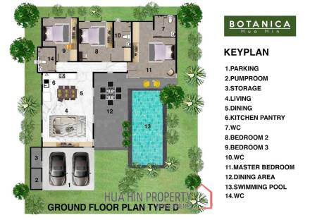 3 Bed 3 Bath  221 SQ.M Botanica Hua Hin