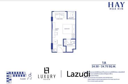 1 ห้องนอน 1 ห้องน้ำ 24.75 ตร.ม. เฮย์ หัวหิน